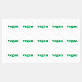 ビーガン緑白シンプルモダン ラベル (シート)