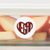 ビーガン花ハート ラベル (貼付)