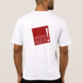 ビーガン警報! 動力を与えられる植物 Tシャツ (裏面)