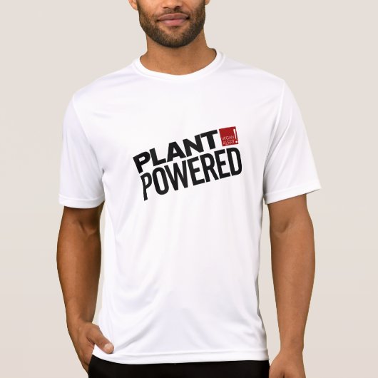 ビーガン警報! 動力を与えられる植物 Tシャツ (正面)