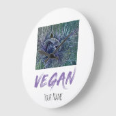 ビーガン赤キャベツヴィンテージギフト ラージ壁時計 (傾斜)