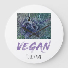 ビーガン赤キャベツヴィンテージギフト ラージ壁時計