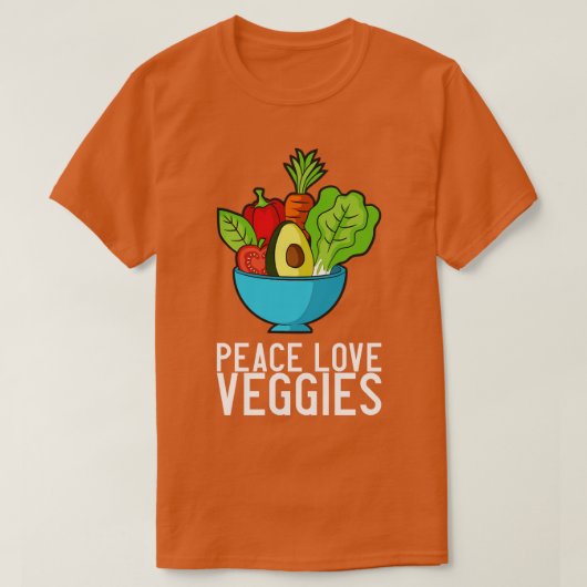 ビーガン野菜鉢3 Tシャツ (デザイン正面)