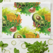 ビーガン野菜 キッチンタオル (折り畳み)