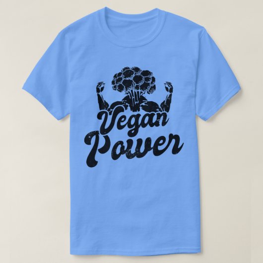 ビーガン電力デザインベジタリアントレーニング Tシャツ (デザイン正面)