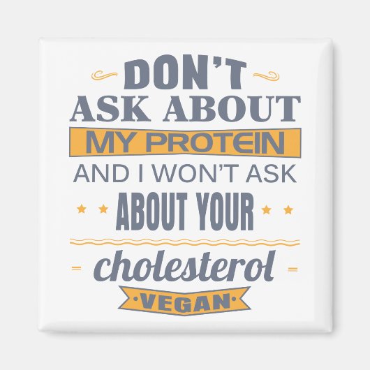 ビーガン頼のタンパク質 マグネット (正面)