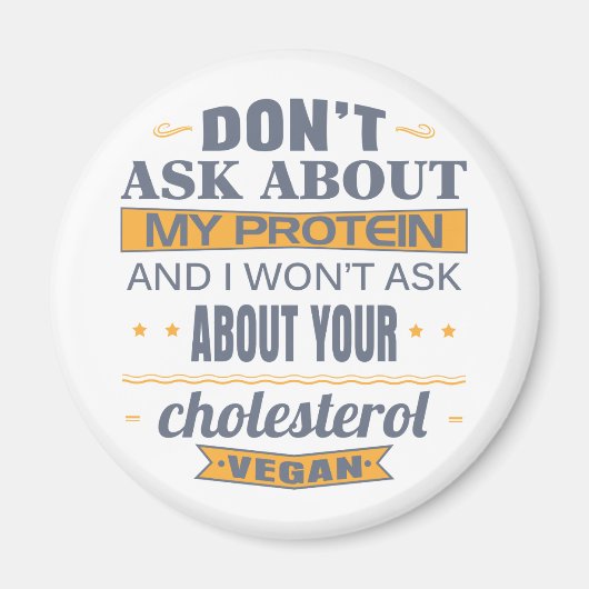 ビーガン頼のタンパク質 マグネット (正面)