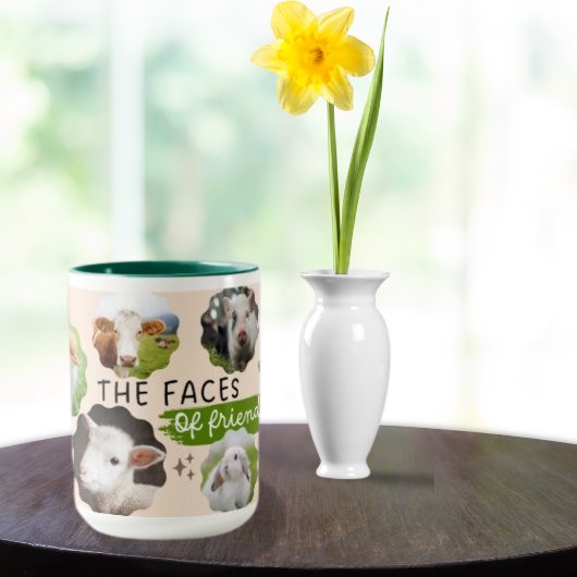 ビーガン顔ズオブフレンズコーヒーマグ マグカップ