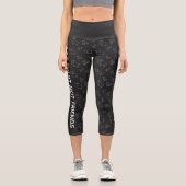 ビーガン食べフルーツではなく友人の黒い漫画の動物 カプリレギンス (正面)