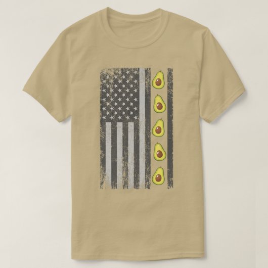 ビーガン食品とアボカド愛好家またはグアカモールまたはアボカ Tシャツ (デザイン正面)