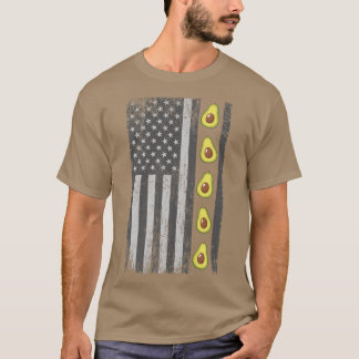 ビーガン食品とアボカド愛好家またはグアカモールまたはアボカ Tシャツ