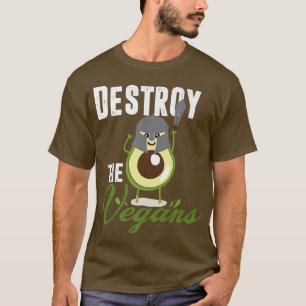 ビーガン、おもしろいベジタリアン、新鮮なアボカドを破壊する Tシャツ