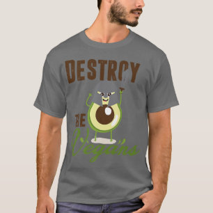 ビーガン、おもしろいベジタリアン、新鮮なアボカドを破壊する Tシャツ