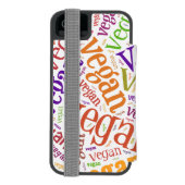 "ビーガン"の単語雲のモザイクiPhone 6のウォレットケース Incipio iPhoneウォレットケース (フォリオ裏面)