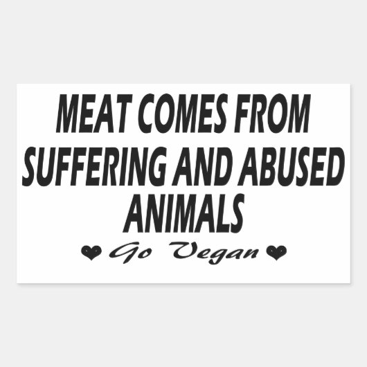ビーガン|の実行主義のステッカー|の保存動物 長方形シール (正面)