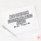 ビーガン |アクティビズムのスタンプ |救動物 長方形シール (封筒)