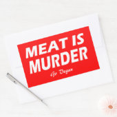 ビーガン |アクティビズムのスタンプ |救動物 長方形シール (封筒)