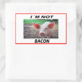 ビーガン |アクティビズムステッカー |救動物 長方形シール (バッグ)