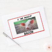 ビーガン |アクティビズムステッカー |救動物 長方形シール (封筒)