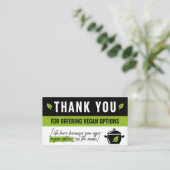 ビーガン・オプション・カード 名刺 (スタンド正面)