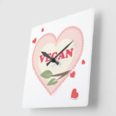 ビーガン スクエア壁時計 (傾斜)