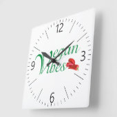 ビーガン スクエア壁時計 (傾斜)