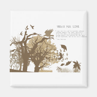 ビーガン – トルストイ引用文 マグネット