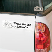 ビーガン バンパーステッカー (トラック上)