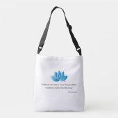 ビーガン、ベガニズム、マハトマガンジー引用文 クロスボディバッグ (裏面)