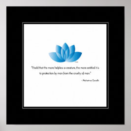 ビーガン，マハトマガンディウォールデコール ポスター