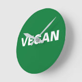 ビーガン ラウンド壁時計 (傾斜)