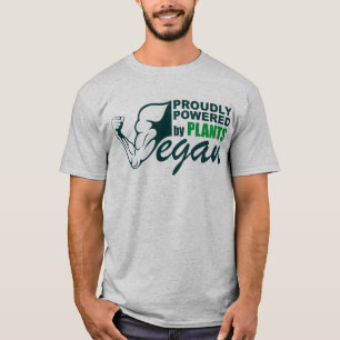 ビーガン: 植物によって得意気に動力を与えられて Tシャツ
