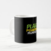 ビーガン – 植物動力ランナー コーヒーマグカップ (正面左)