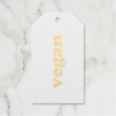 "ビーガン"緑、白 ギフトタグ (正面)