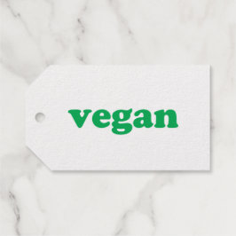"ビーガン"緑、白 ギフトタグ