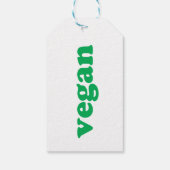 "ビーガン"緑、白 ギフトタグ (裏面)