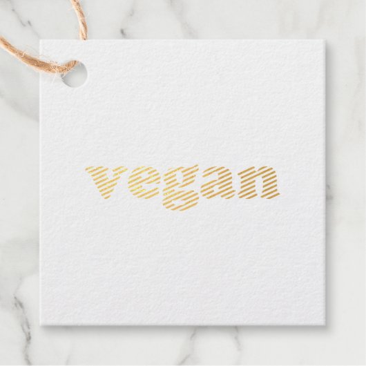 "ビーガン"緑、白 フェイバータグ (正面)