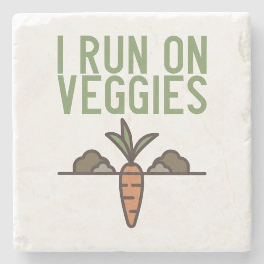 ビーガン- Iオン走ベジス ストーンコースター (正面)