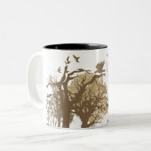 ビーガン- Tolstoyの引用文 ツートーンマグカップ (正面左)