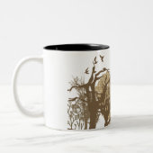 ビーガン- Tolstoyの引用文 ツートーンマグカップ (左)