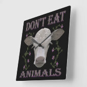 ビーガン- WU07 スクエア壁時計 (傾斜)