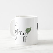 ビーガンAFおもしろいことわざリーフ コーヒーマグカップ (正面左)