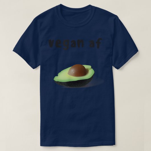 ビーガンAFアボカドおもしろい Tシャツ (デザイン正面)