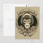 ビーガンGorilla – 植物の力を持つ引用文 ポストカード (正面/裏面)