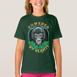 ビーガンGorilla – 植物の力を持つ引用文 Tシャツ