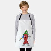 ビーガンPepper at Darts with Dart.PNG エプロン (着用した状態)