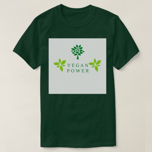 ビーガンPOWERスタンプ Tシャツ (デザイン正面)