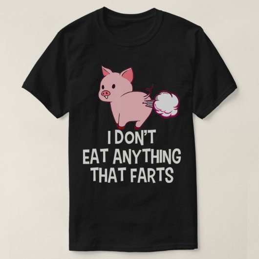 ビーガンPro V食べをファートおもしろいしない Tシャツ (デザイン正面)