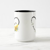 ビーガールブラックハートひまわり引用文 マグカップ (中央)