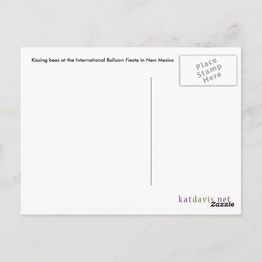 ビーキスをするツのはがき ポストカード (裏面)